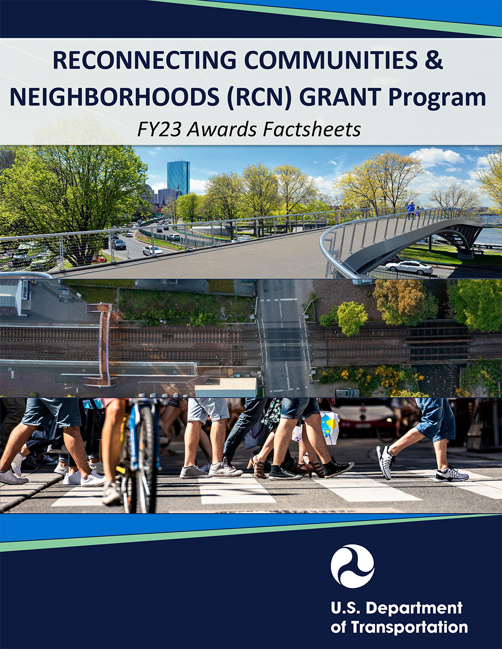 Cover image of the 2023 Reconnecting Communities and Neighborhoods Grant Program.